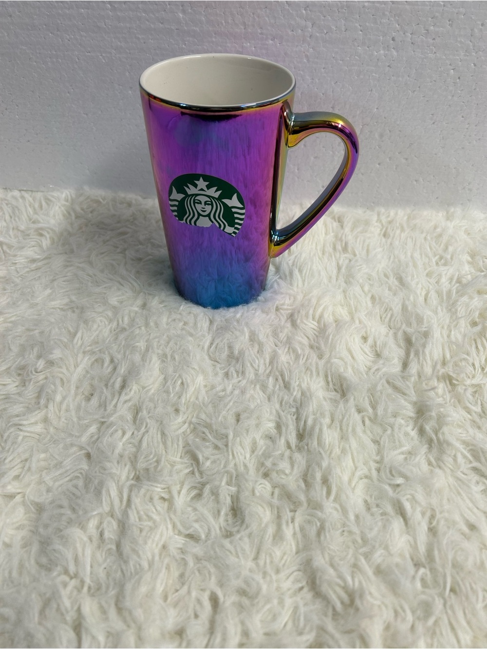 Starbucks Iridescent Purple Blue Gold Ceramic Tall Mug
